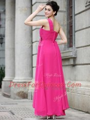 Sleeveless Zipper Floor Length Sequins Homecoming Dress