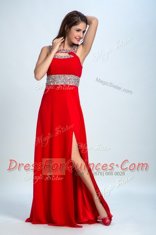Custom Made Sleeveless Beading Zipper Prom Dresses