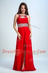Custom Made Sleeveless Beading Zipper Prom Dresses