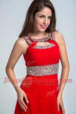 Custom Made Sleeveless Beading Zipper Prom Dresses
