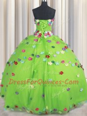 Free and Easy Sleeveless Floor Length Beading and Appliques Lace Up Vestidos de Quinceanera