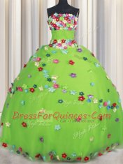 Free and Easy Sleeveless Floor Length Beading and Appliques Lace Up Vestidos de Quinceanera