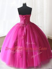 Luxury Tulle Sleeveless Floor Length Quince Ball Gowns and Beading