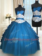 Noble Teal Sweetheart Neckline Beading and Lace Quinceanera Dress Sleeveless Lace Up