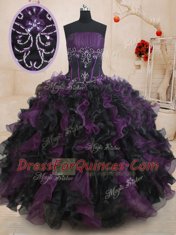 Charming Sleeveless Beading and Ruffles Lace Up Sweet 16 Quinceanera Dress