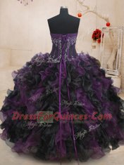 Charming Sleeveless Beading and Ruffles Lace Up Sweet 16 Quinceanera Dress