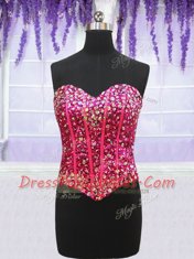 Coral Red Sleeveless Floor Length Beading and Ruffles Lace Up Quinceanera Dress