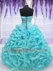 Sleeveless Lace Up Floor Length Beading and Pick Ups Vestidos de Quinceanera