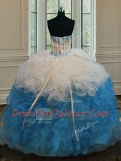 Floor Length Ball Gowns Sleeveless Multi-color Sweet 16 Dress Lace Up