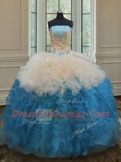 Floor Length Ball Gowns Sleeveless Multi-color Sweet 16 Dress Lace Up