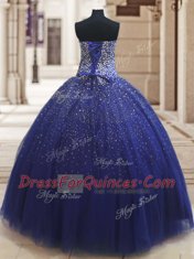 Customized Sleeveless Beading Lace Up 15 Quinceanera Dress