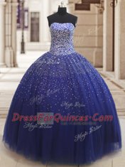 Customized Sleeveless Beading Lace Up 15 Quinceanera Dress