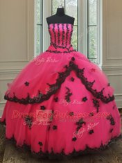 Noble Sleeveless Lace Up Floor Length Beading and Appliques 15 Quinceanera Dress