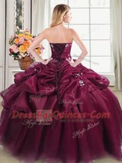 Sleeveless Appliques and Pick Ups Lace Up 15th Birthday Dress