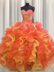 Fantastic Floor Length Multi-color Quinceanera Dresses Sweetheart Sleeveless Lace Up