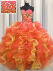 Fantastic Floor Length Multi-color Quinceanera Dresses Sweetheart Sleeveless Lace Up