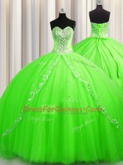 Lace Up Sweet 16 Dresses for Military Ball and Sweet 16 and Quinceanera with Beading Brush Train