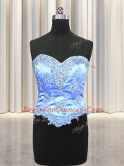 Noble Three Piece Floor Length Lace Up Quinceanera Gowns Multi-color for Military Ball and Sweet 16 and Quinceanera with Beading and Appliques and Ruffles