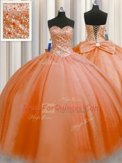 Admirable Puffy Skirt Sweetheart Sleeveless Tulle 15th Birthday Dress Beading Lace Up