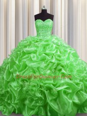 Attractive Beading and Pick Ups 15 Quinceanera Dress Lace Up Sleeveless With Train Court Train