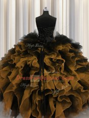 Cheap Multi-color Sleeveless Beading and Ruffles Floor Length Sweet 16 Quinceanera Dress