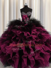 Most Popular Sleeveless Beading and Ruffles Lace Up Sweet 16 Quinceanera Dress