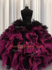 Most Popular Sleeveless Beading and Ruffles Lace Up Sweet 16 Quinceanera Dress