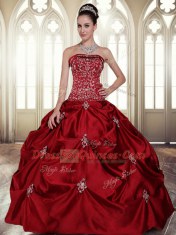 Most Popular Sleeveless Embroidery and Pick Ups Lace Up Quinceanera Dresses