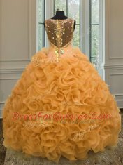 Spectacular Sleeveless Zipper Floor Length Beading and Ruffles Quinceanera Gowns