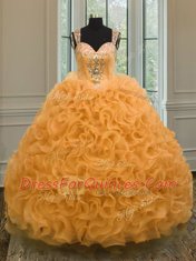 Spectacular Sleeveless Zipper Floor Length Beading and Ruffles Quinceanera Gowns