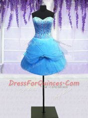 High Quality Three Piece Sleeveless Lace Up Floor Length Beading and Bowknot Ball Gown Prom Dress