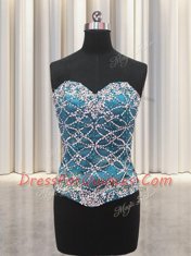Three Piece Teal Ball Gowns Tulle Sweetheart Sleeveless Beading and Ruffles Floor Length Lace Up Sweet 16 Quinceanera Dress
