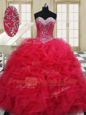 Vintage Sleeveless Beading Lace Up Quinceanera Gown