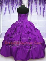 Lovely Sleeveless Embroidery and Pick Ups Lace Up 15 Quinceanera Dress
