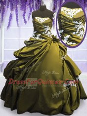 Colorful Sleeveless Appliques and Pick Ups Lace Up Sweet 16 Dress