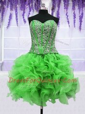 Four Piece Floor Length Ball Gowns Sleeveless Quinceanera Dresses Lace Up
