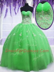 Classical Sleeveless Beading and Embroidery Floor Length Quinceanera Dresses