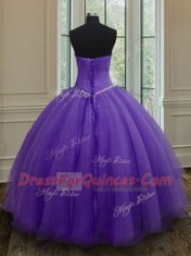Organza Sleeveless Floor Length Vestidos de Quinceanera and Beading