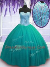 Top Selling Sleeveless Beading Lace Up Ball Gown Prom Dress