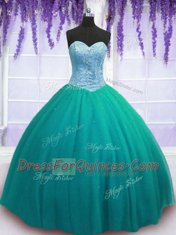 Top Selling Sleeveless Beading Lace Up Ball Gown Prom Dress
