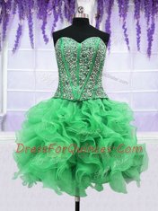 On Sale Four Piece Sleeveless Beading and Ruffles Lace Up Vestidos de Quinceanera