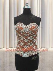 Inexpensive Three Piece Sleeveless Beading and Sequins Lace Up Quinceanera Gowns