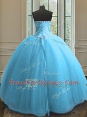Noble Sleeveless Lace Up Floor Length Beading and Sequins Quinceanera Gowns