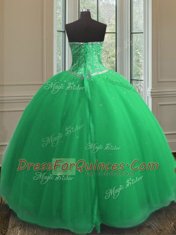 Fashionable Sweetheart Lace Up Beading and Sequins Sweet 16 Dresses Sleeveless