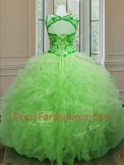 Excellent Scoop Sleeveless Lace Up Sweet 16 Dresses Tulle