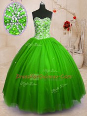 Discount Floor Length Quinceanera Gown Sweetheart Sleeveless Lace Up