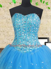 Chic Multi-color Sweetheart Neckline Beading and Ruffles and Ruffled Layers Sweet 16 Dresses Sleeveless Lace Up