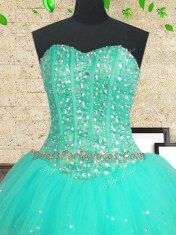 Delicate Multi-color Sweetheart Lace Up Beading and Sequins Quinceanera Gown Sleeveless