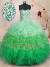 Multi-color Sweetheart Neckline Ruffles Sweet 16 Quinceanera Dress Sleeveless Lace Up