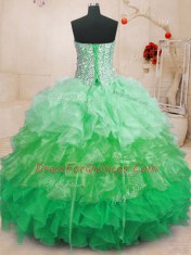 Multi-color Sweetheart Neckline Ruffles Sweet 16 Quinceanera Dress Sleeveless Lace Up